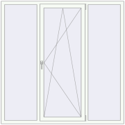 REHAU Euro 60 1800x1800 мм Білий (RAL 9016) з двох сторін