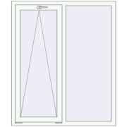 REHAU Euro 60 1200x1430 мм Білий (RAL 9016) з двох сторін