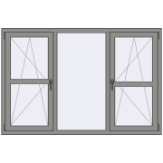 Altest Pony 375 1800x1200 мм RAL 9007 Grey aluminium з двох сторін