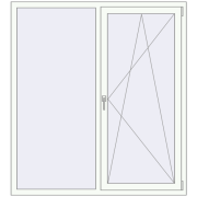 REHAU SYNEGO MD 1450x1650 мм Білий (RAL 9016) з двох сторін