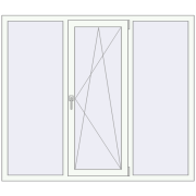 REHAU Euro 60 1670x1440 мм Білий (RAL 9016) з двох сторін