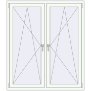Вікна 1300x1500 мм REHAU Brillant-Design Білий (RAL 9016) з двох сторін
