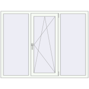 REHAU Euro 60 1700x1300 мм Білий (RAL 9016) з двох сторін