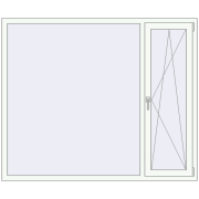 Вікна 1800x1500 мм REHAU Brillant-Design Білий (RAL 9016) з двох сторін