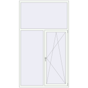 Вікна 1500x2600 мм REHAU SYNEGO MD ANTHRACITE_GREY_STRUKTURAL ззовні