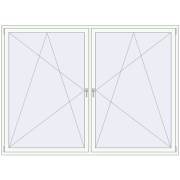 REHAU Euro 70 2450x1800 мм Білий (RAL 9016) з двох сторін