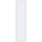REHAU Euro 70 500x1900 мм Білий (RAL 9016) з двох сторін