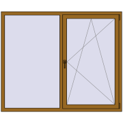 REHAU Euro 60 1750x1450 мм LIGHT_OAK з двох сторін