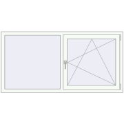 REHAU Euro 70 1720x860 мм Білий (RAL 9016) з двох сторін