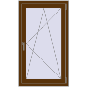 REHAU Euro 70 700x1200 мм WALNUT з двох сторін