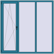 REHAU Brillant-Design 1800x1800 мм BRILLIANT_BLUE з двох сторін