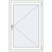 Вікна 800x1200 мм REHAU Euro 60 Білий (RAL 9016) з двох сторін