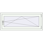 REHAU Euro 60 1245x457 мм Білий (RAL 9016) з двох сторін