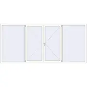 REHAU Euro 70 3500x1600 мм Білий (RAL 9016) з двох сторін