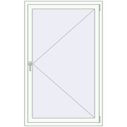 REHAU Euro 60 1000x1600 мм Білий (RAL 9016) з двох сторін