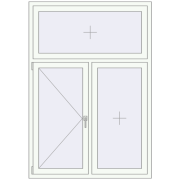 REHAU Euro 70 1250x1800 мм Білий (RAL 9016) з двох сторін