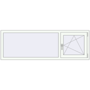 REHAU Euro 60 1800x600 мм Білий (RAL 9016) з двох сторін REHAU Euro 60 1800x600 мм Білий (RAL 9016) з двох сторін