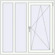 REHAU Euro 60 1200x1200 мм Білий (RAL 9016) з двох сторін REHAU Euro 60 1200x1200 мм Білий (RAL 9016) з двох сторін