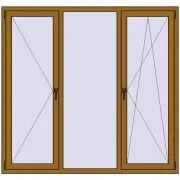 REHAU Euro 60 1800x1700 мм LIGHT_OAK з двох сторін REHAU Euro 60 1800x1700 мм LIGHT_OAK з двох сторін