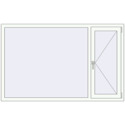 Altest Pony 375 1800x1130 мм RAL 9016 Traffic white з двох сторін