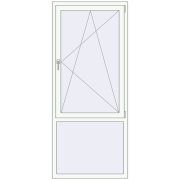 REHAU Brillant-Design 870x2030 мм ANTHRACITE_GREY_STRUKTURAL ззовні