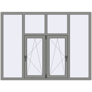 Altest Pony 375 2000x1500 мм RAL 9007 Grey aluminium з двох сторін