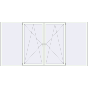 REHAU Euro 60 3200x1650 мм Білий (RAL 9016) з двох сторін REHAU Euro 60 3200x1650 мм Білий (RAL 9016) з двох сторін