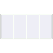 REHAU Euro 60 3000x1450 мм Білий (RAL 9016) з двох сторін