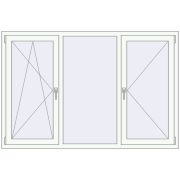 REHAU Euro 70 1800x1200 мм GOLDEN OAK ззовні REHAU Euro 70 1800x1200 мм GOLDEN OAK ззовні