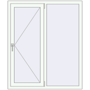 REHAU SYNEGO MD 1170x1390 мм Білий (RAL 9016) з двох сторін