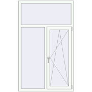 REHAU Euro 70 1100x1800 мм Білий (RAL 9016) з двох сторін REHAU Euro 70 1100x1800 мм Білий (RAL 9016) з двох сторін