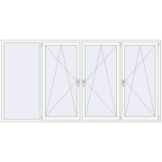 REHAU SYNEGO MD 2900x1500 мм Білий (RAL 9016) з двох сторін REHAU SYNEGO MD 2900x1500 мм Білий (RAL 9016) з двох сторін