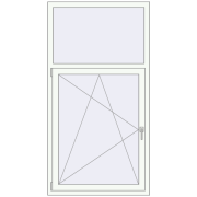 REHAU Euro 60 950x1800 мм Білий (RAL 9016) з двох сторін