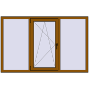 REHAU Euro 60 1800x1150 мм GOLDEN OAK з двох сторін REHAU Euro 60 1800x1150 мм GOLDEN OAK з двох сторін
