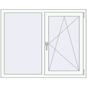 REHAU Euro 60 1300x1000 мм Білий (RAL 9016) з двох сторін