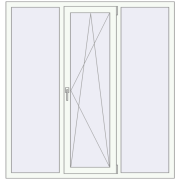 REHAU Brillant-Design 1529x1600 мм Білий (RAL 9016) з двох сторін REHAU Brillant-Design 1529x1600 мм Білий (RAL 9016) з двох сторін