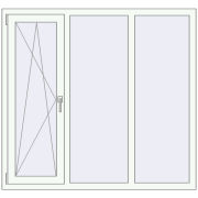 REHAU Euro 60 1450x1350 мм Білий (RAL 9016) з двох сторін