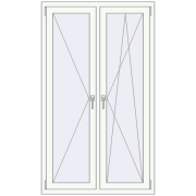 REHAU Euro 70 1000x1700 мм Білий (RAL 9016) з двох сторін