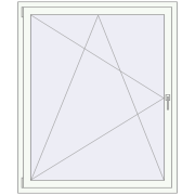 REHAU Euro 70 1310x1450 мм Білий (RAL 9016) з двох сторін