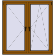 REHAU SYNEGO MD 1300x1400 мм GOLDEN OAK з двох сторін