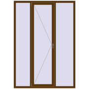 REHAU Euro 70 1550x2200 мм WALNUT з двох сторін