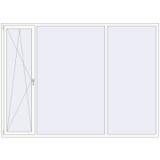 REHAU Brillant-Design 2900x2100 мм Білий (RAL 9016) з двох сторін