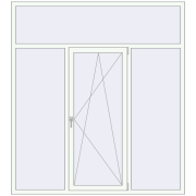 REHAU SYNEGO MD 1970x2180 мм Білий (RAL 9016) з двох сторін