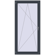 REHAU Euro 60 930x1930 мм ANTHRACITE_GREY_STRUKTURAL з двох сторін