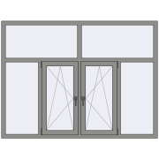 Altest Pony 375 2000x1500 мм RAL 9007 Grey aluminium з двох сторін