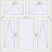 REHAU Brillant-Design 1500x1500 мм Білий (RAL 9016) з двох сторін
