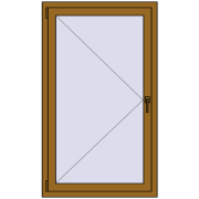 REHAU Euro 60 850x1440 мм LIGHT_OAK з двох сторін