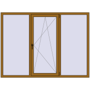 REHAU Euro 70 2040x1500 мм LIGHT_OAK з двох сторін