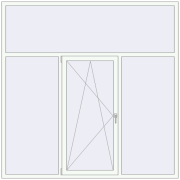 REHAU Euro 70 2200x2200 мм Білий (RAL 9016) з двох сторін