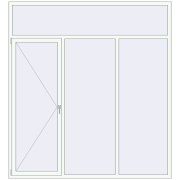 Вікна 2300x2500 мм REHAU Euro 60 Білий (RAL 9016) з двох сторін